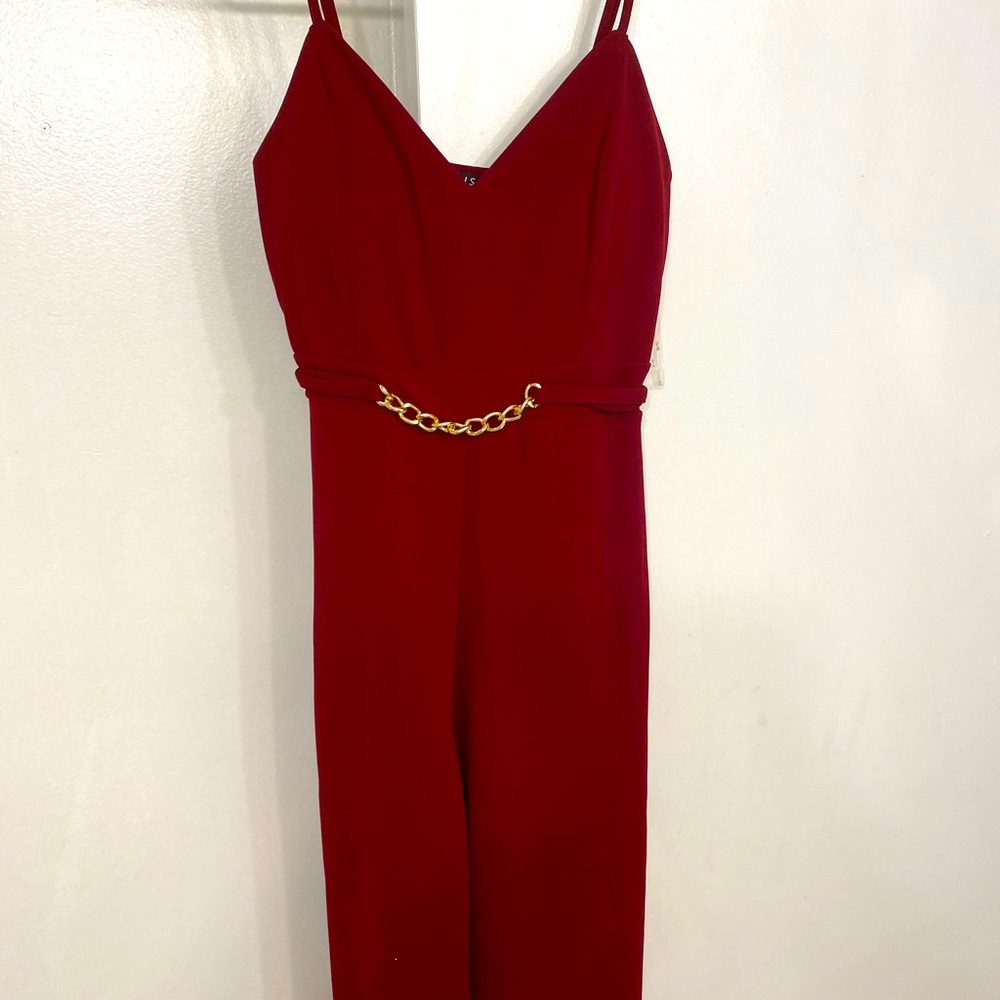Beautiful quality burgundy jumpsuit!